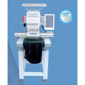 15 NEEDLE SINGLE HEAD MACHINE WITH STANDARD FLAT AND HAT DEVICES (400 x 510 mm) MODEL: WD-1501 