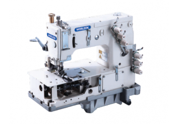 03 NEEDLE FLATBED DOUBLE CHAINSTITCH FOR LAP SEAMING MODEL: WD-1503PTF